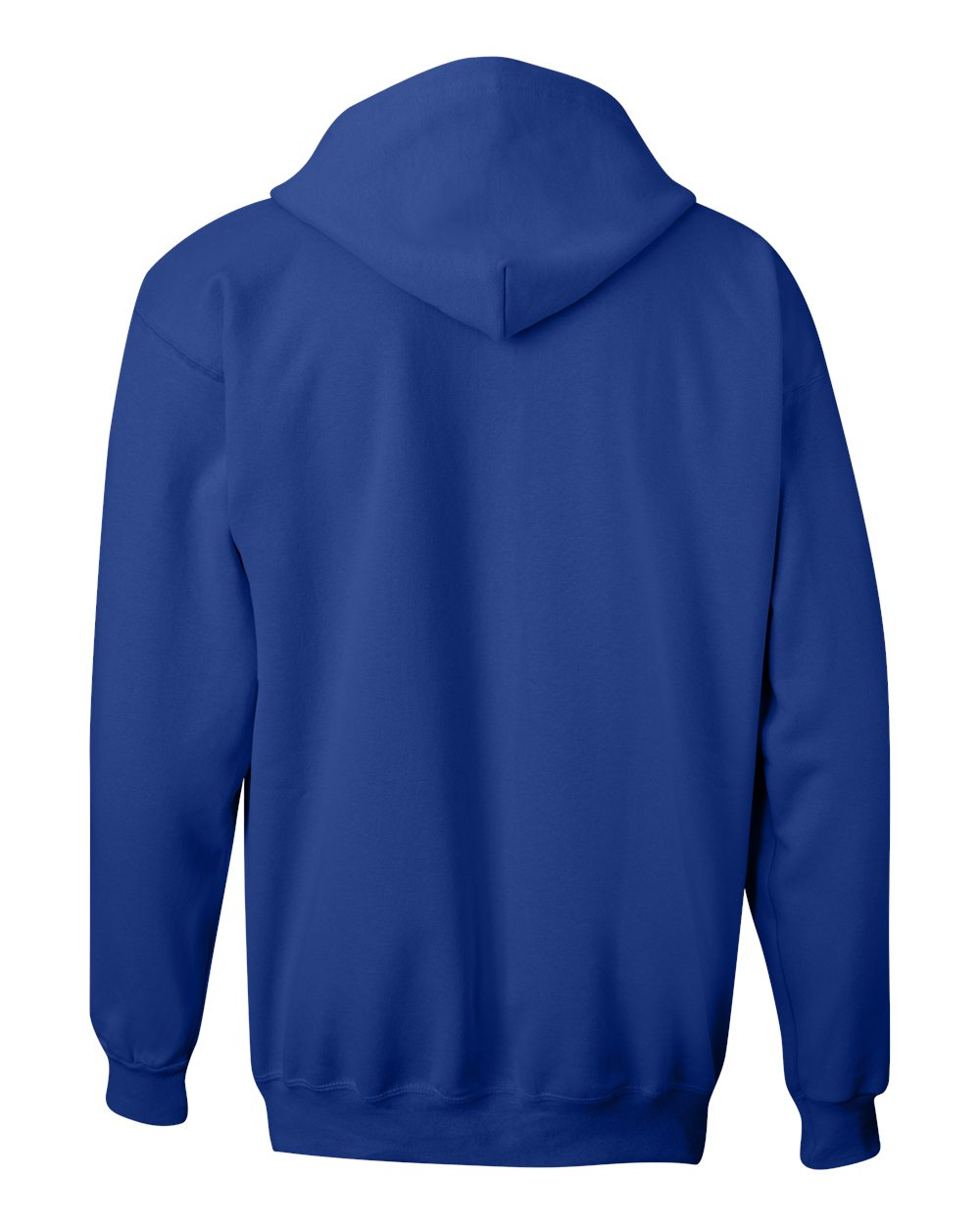 Unisex Ultimate Cotton® Full-Zip Hooded Sweatshirt - Back - B20400883 - Deep Royal
