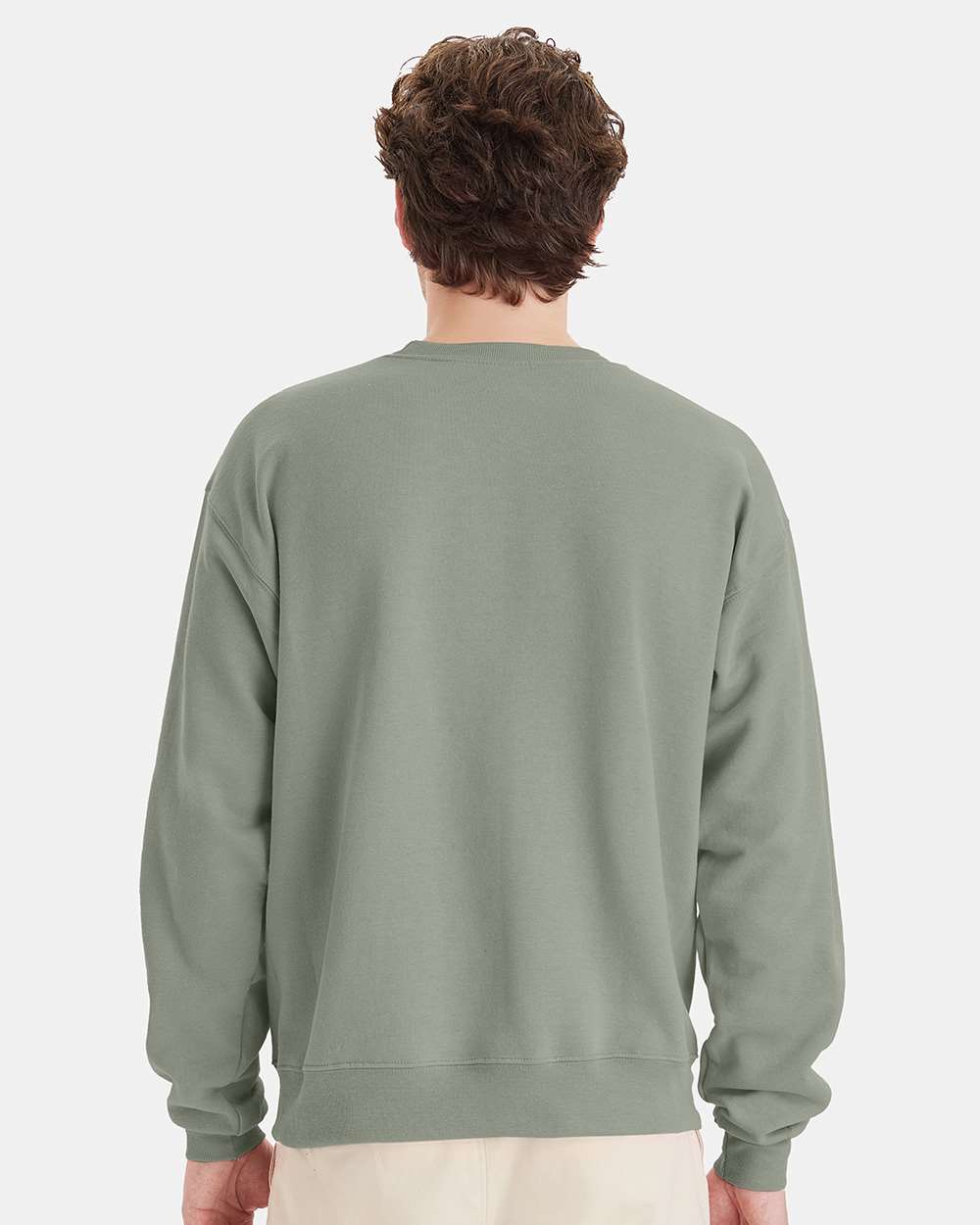Unisex Ecosmart® Crewneck Sweatshirt - OnModelBack - B21000393 - Stonewashed Green