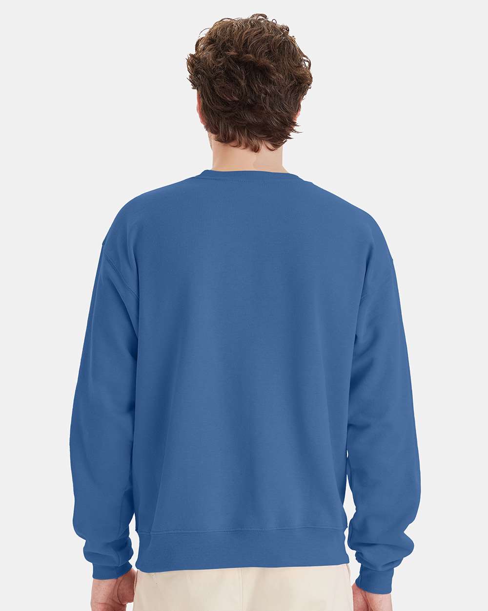 Unisex Ecosmart® Crewneck Sweatshirt - OnModelBack - B21000683 - Denim Blue