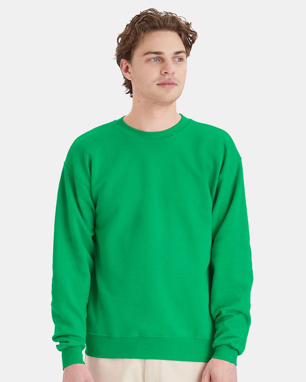 Unisex Ecosmart® Crewneck Sweatshirt - OnModelFront - B21000603 - Kelly Green