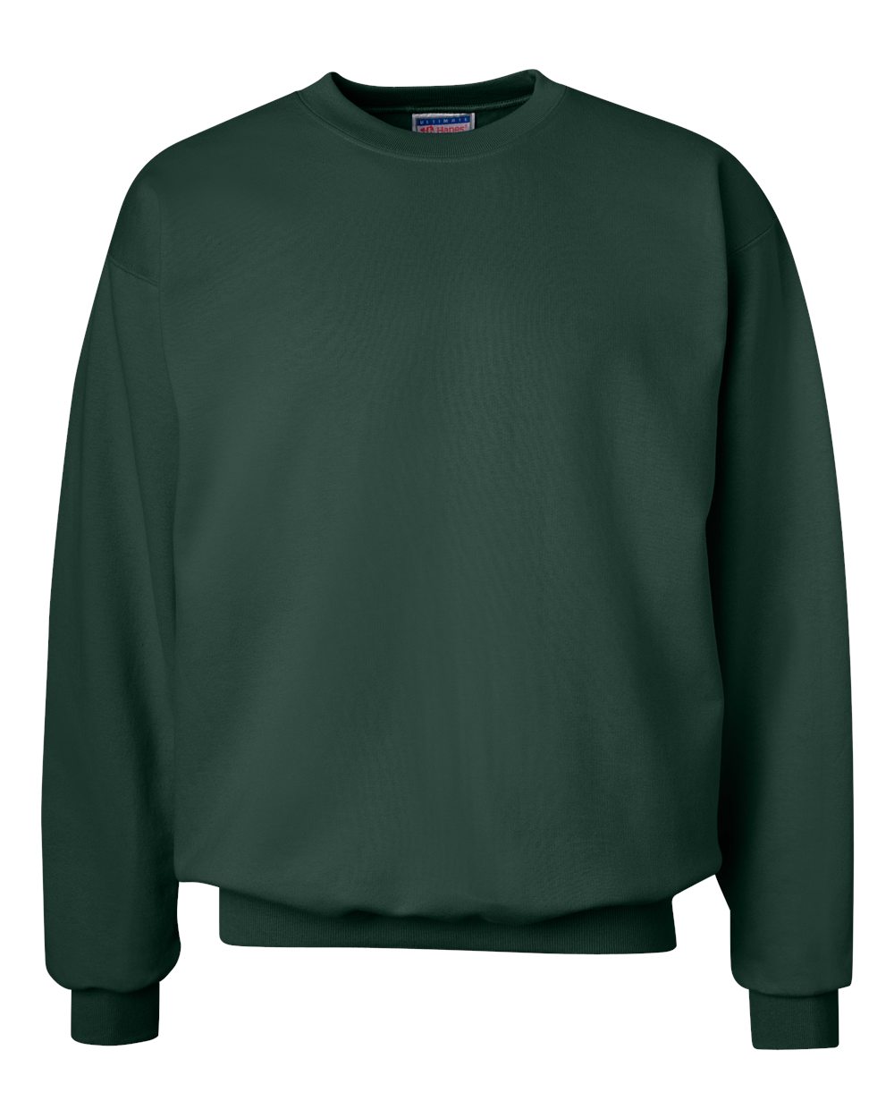 Unisex Ultimate Cotton® Crewneck Sweatshirt - Front - B21700873 - Deep Forest