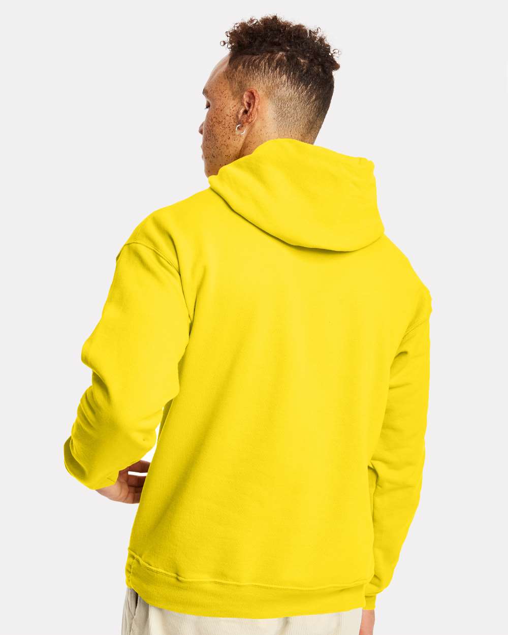 Unisex Ecosmart® Hooded Sweatshirt - OnModelBack - B22000183 - Athletic Yellow
