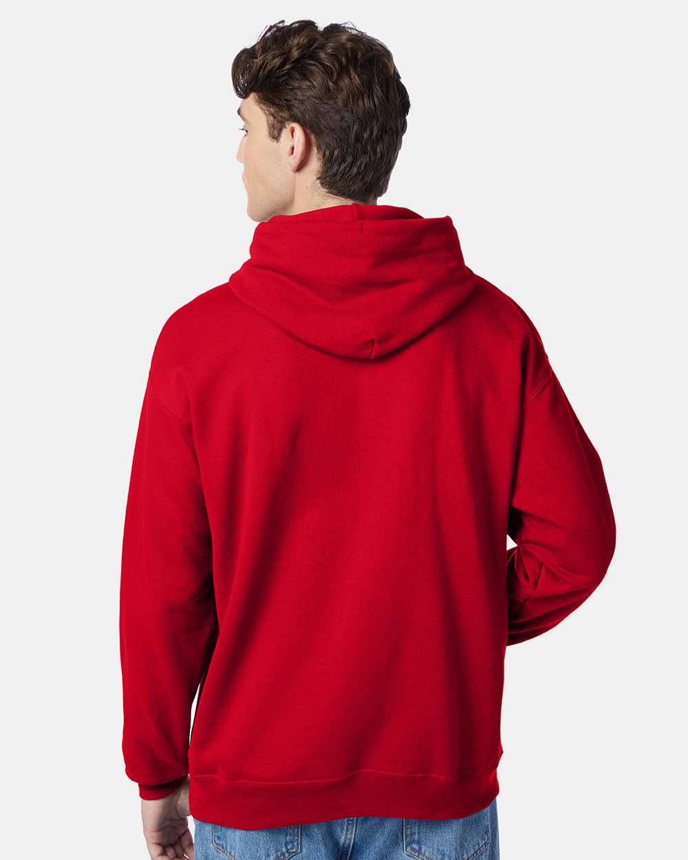 Unisex Ecosmart® Hooded Sweatshirt - OnModelBack - B22000223 - Deep Red