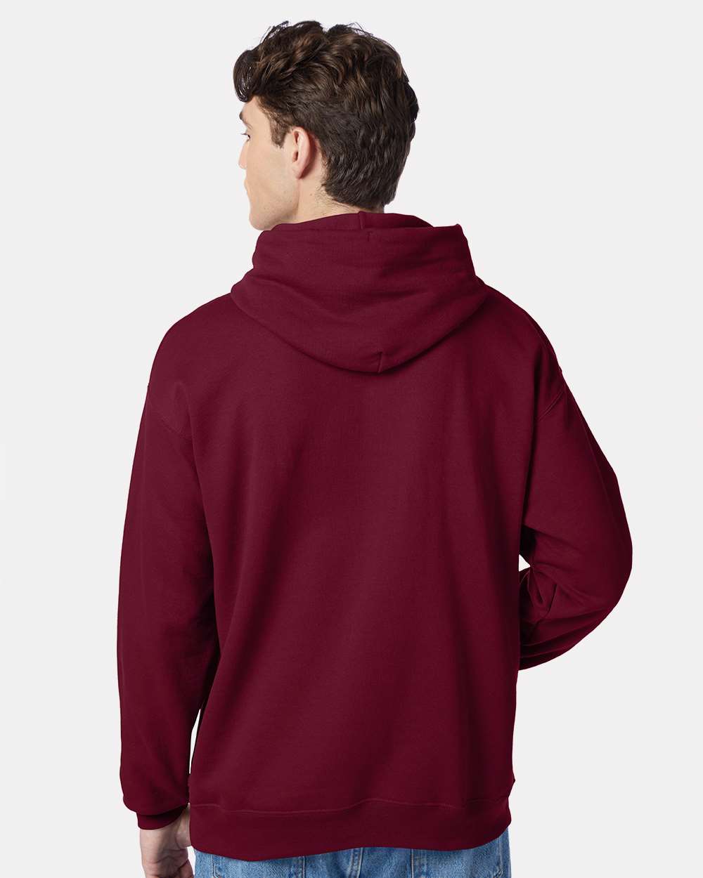 Unisex Ecosmart® Hooded Sweatshirt - OnModelBack - B22000563 - Athletic Cardinal