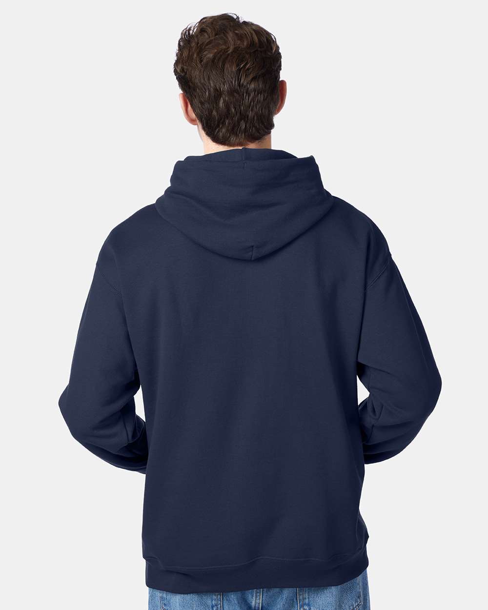 Unisex Ecosmart® Hooded Sweatshirt - OnModelBack - B22000653 - Navy