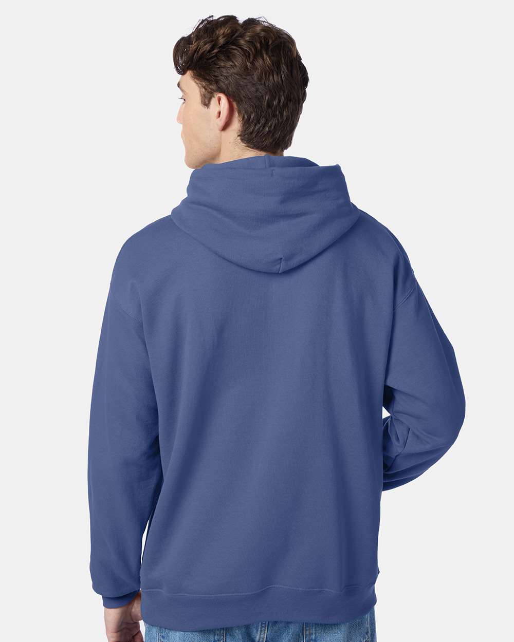 Unisex Ecosmart® Hooded Sweatshirt - OnModelBack - B22000983 - Denim Blue
