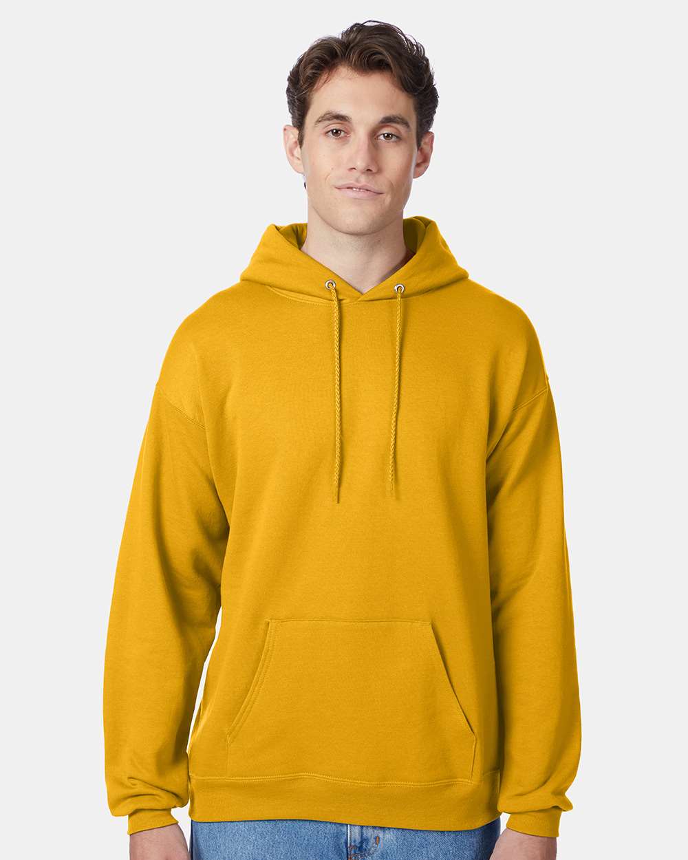 Unisex Ecosmart® Hooded Sweatshirt - OnModelFront - B22000123 - Gold