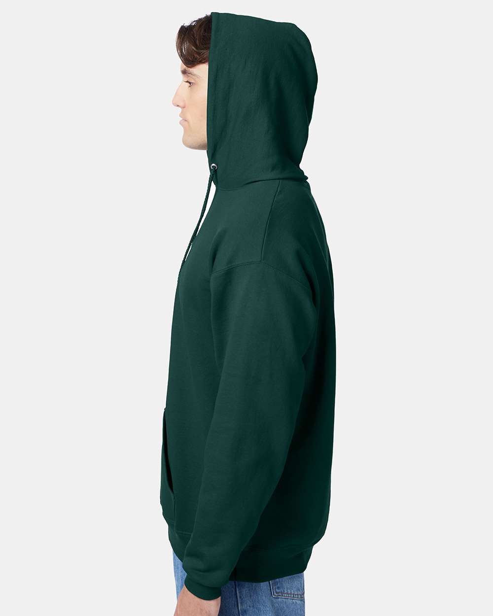 Unisex Ecosmart® Hooded Sweatshirt - OnModelSide - B22000873 - Deep Forest