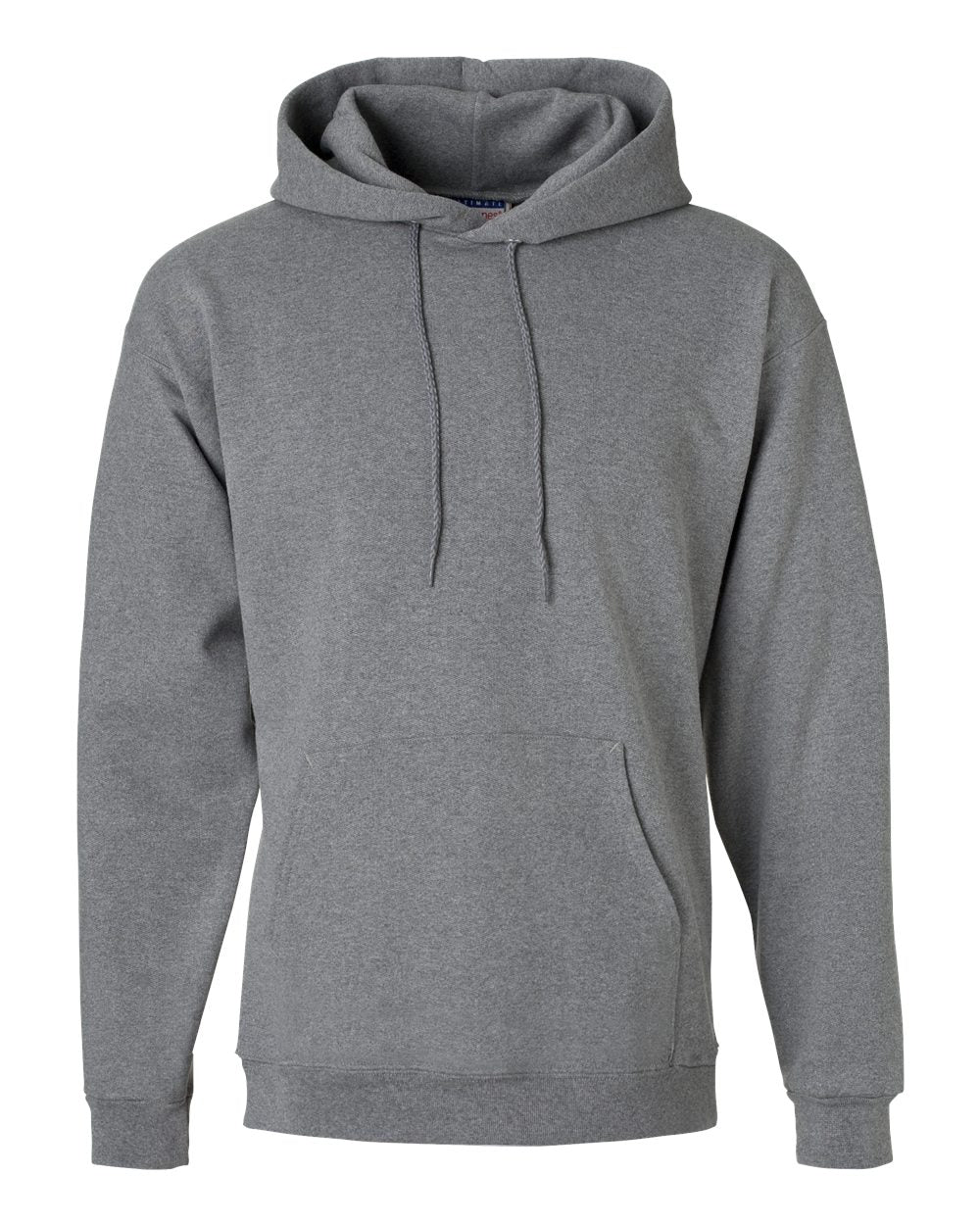 Unisex Ultimate Cotton® Hooded Sweatshirt - Front - B22200133 - Oxford Grey