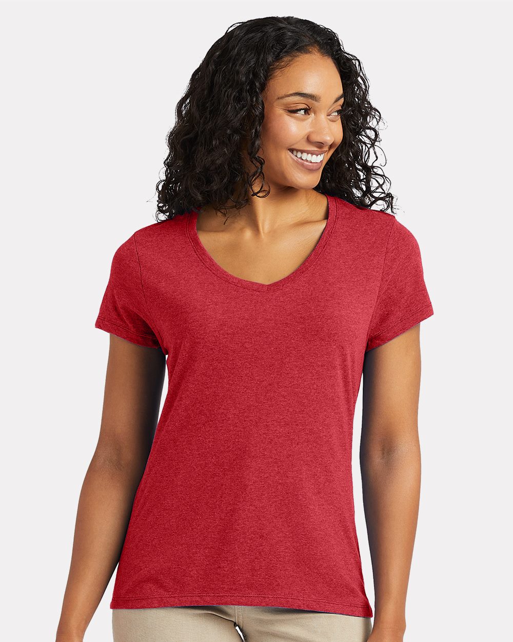 Women's Perfect-T Triblend V-Neck T-Shirt - styleImage