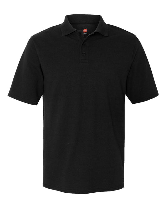 Men's Piqué Polo - Front - B34400503 - Black