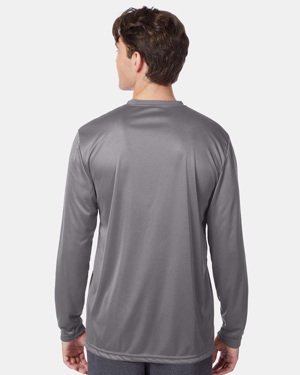 Unisex Cool DRI® Long Sleeve Performance T-Shirt - OnModelBack - B34700133 - Graphite