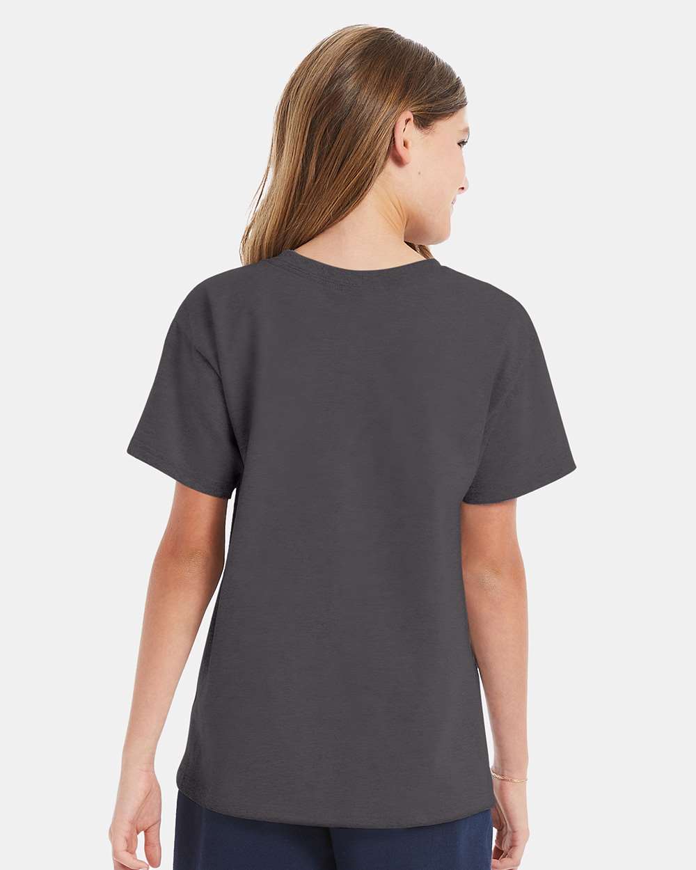 Youth Essential-T T-Shirt - OnModelBack - B31500032 - Smoke Grey
