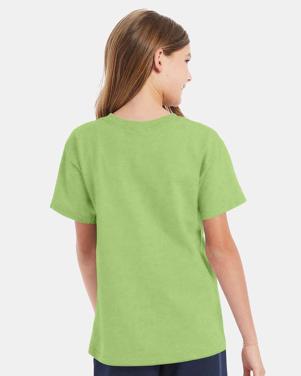 Youth Essential-T T-Shirt - OnModelBack - B31500174 - Lime