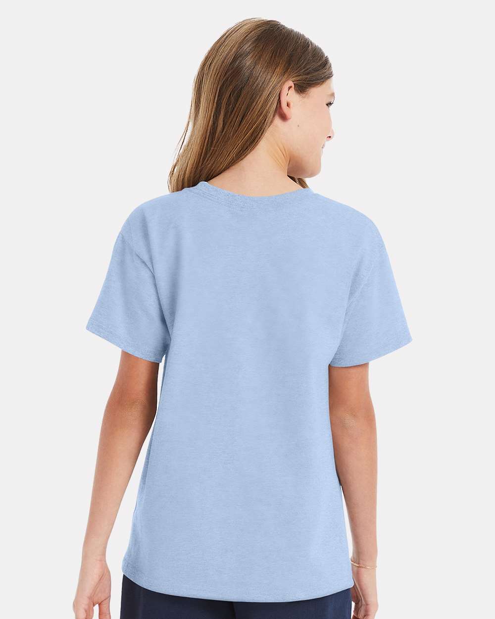 Youth Essential-T T-Shirt - OnModelBack - B31500252 - Light Blue
