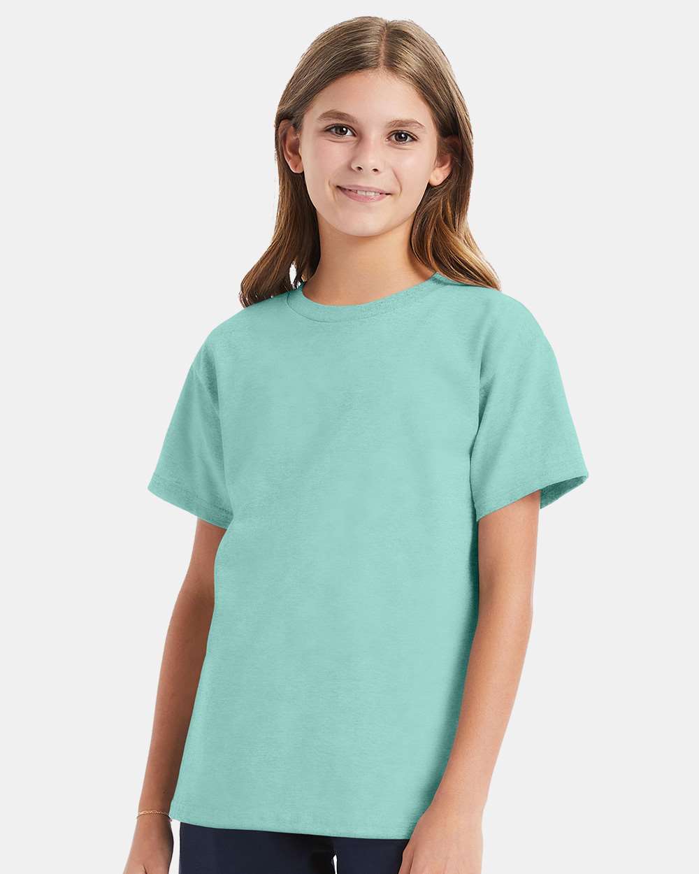 Youth Essential-T T-Shirt - OnModelFront - B31500162 - Clean Mint