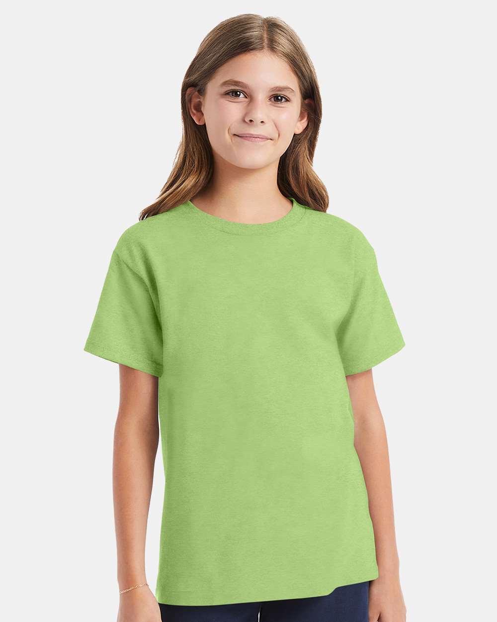 Youth Essential-T T-Shirt - OnModelFront - B31500174 - Lime