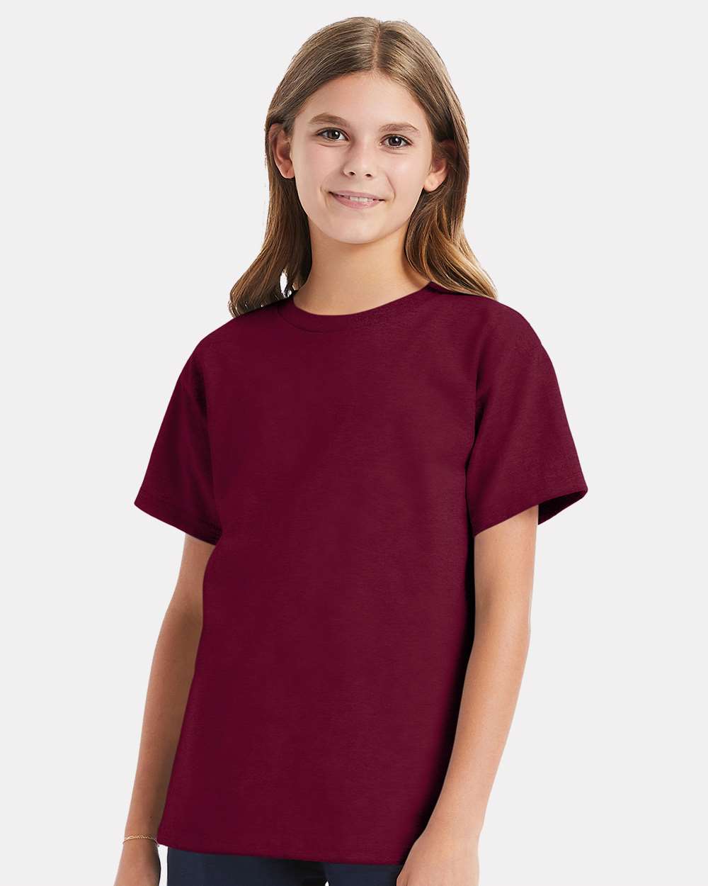 Youth Essential-T T-Shirt - OnModelFront - B31500552 - Athletic Cardinal