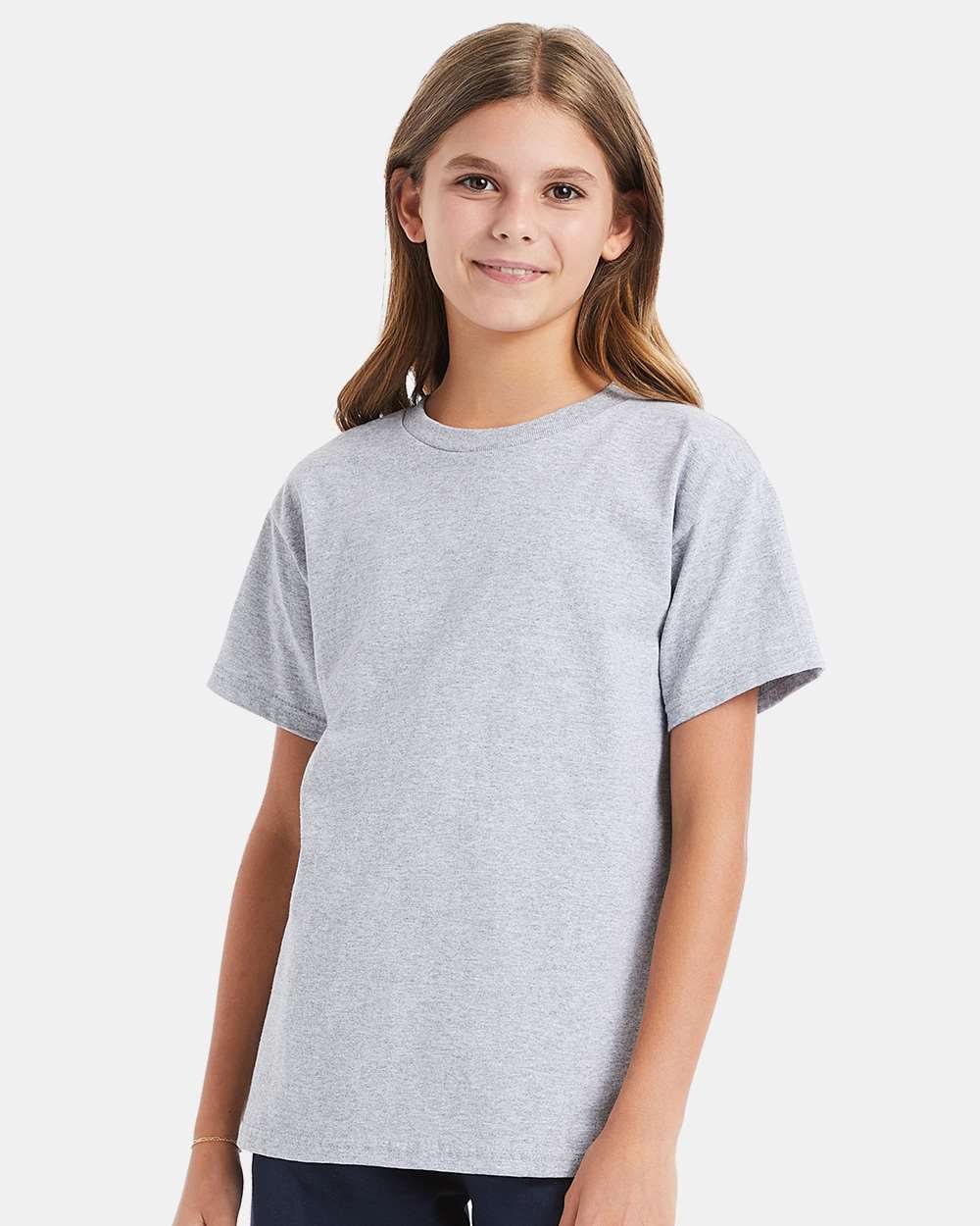 Youth Essential-T T-Shirt - OnModelFront - B31500582 - Light Steel