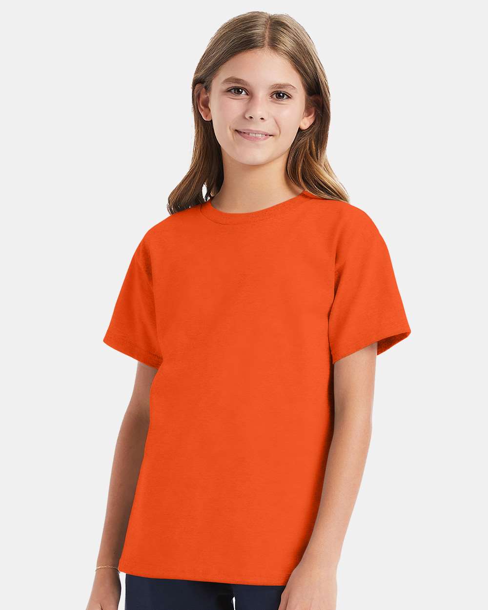 Youth Essential-T T-Shirt - OnModelFront - B31500662 - Orange