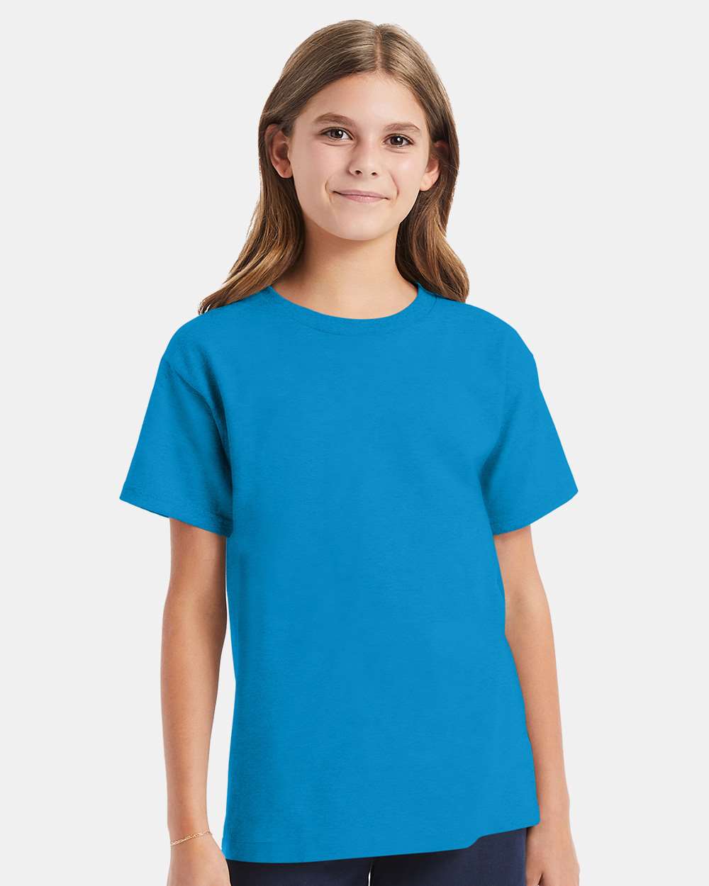 Youth Essential-T T-Shirt - OnModelFront - B31500772 - Teal