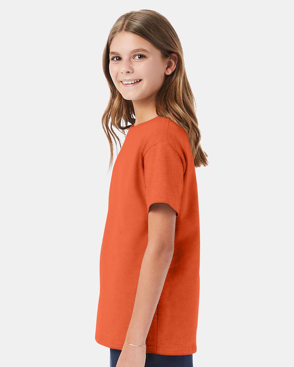 Youth Essential-T T-Shirt - OnModelSide - B31500112 - Texas Orange