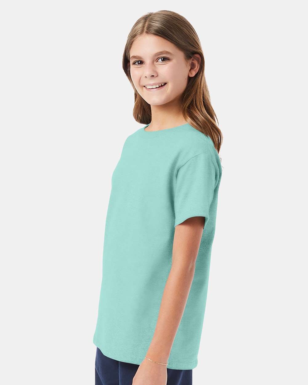 Youth Essential-T T-Shirt - OnModelSide - B31500162 - Clean Mint