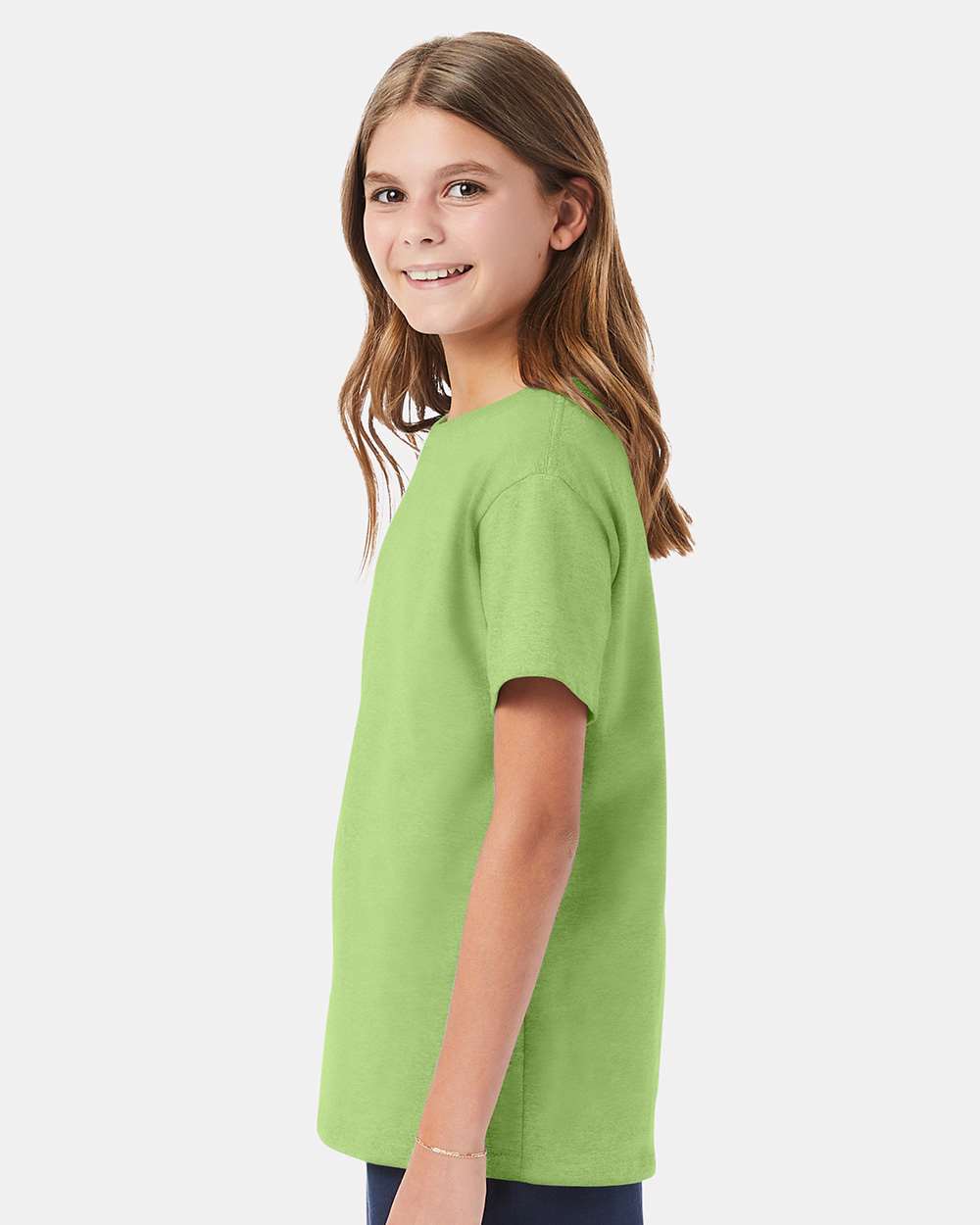 Youth Essential-T T-Shirt - OnModelSide - B31500174 - Lime