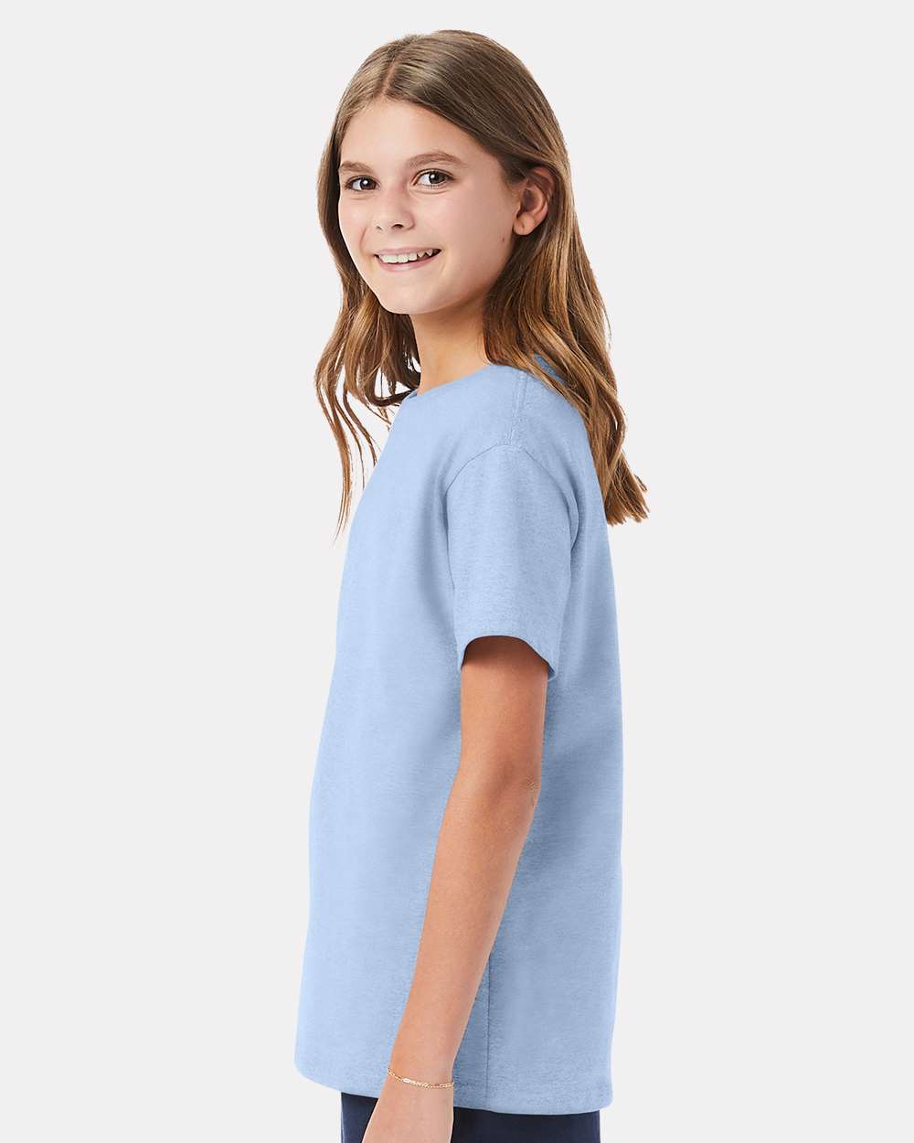 Youth Essential-T T-Shirt - OnModelSide - B31500252 - Light Blue