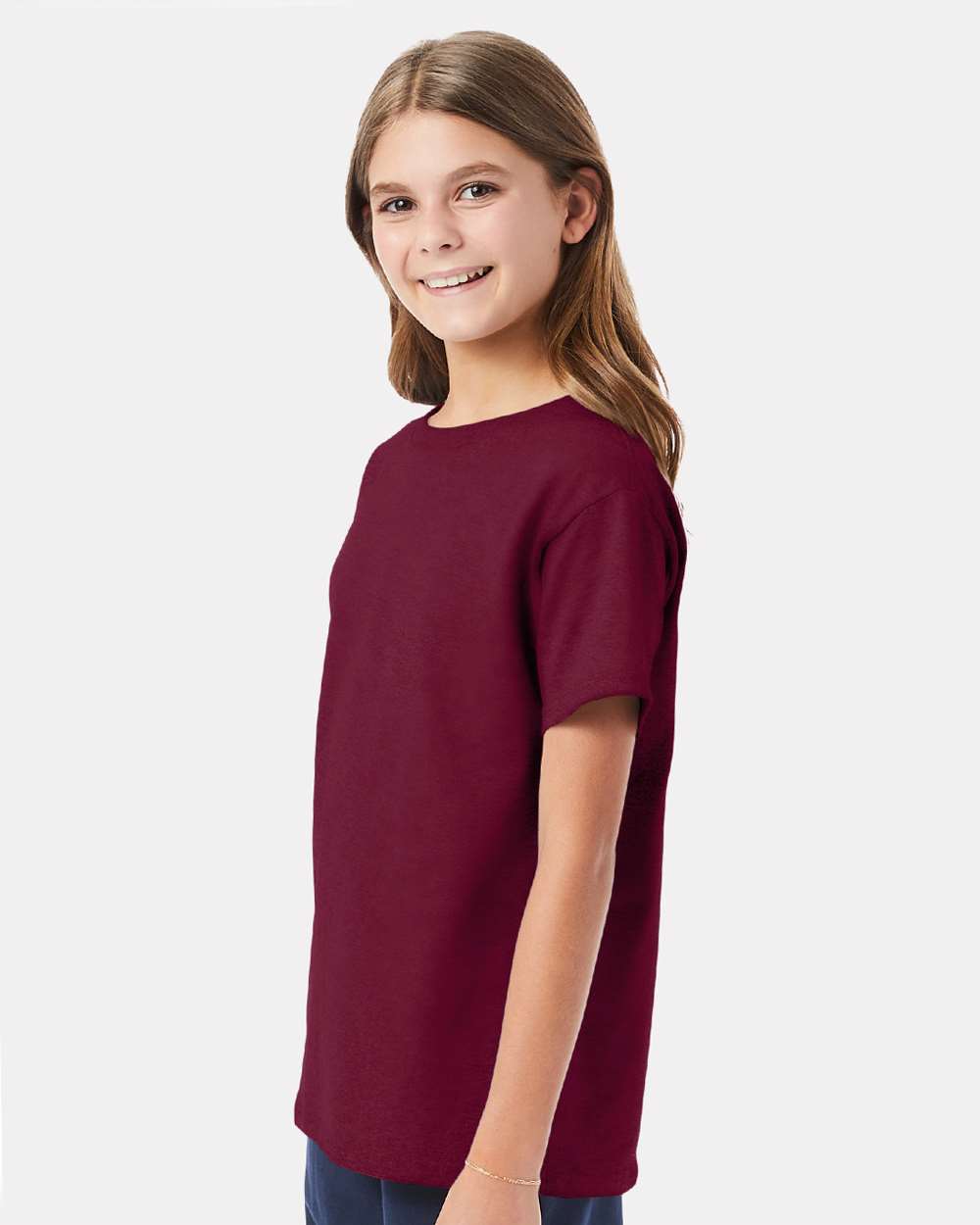Youth Essential-T T-Shirt - OnModelSide - B31500552 - Athletic Cardinal