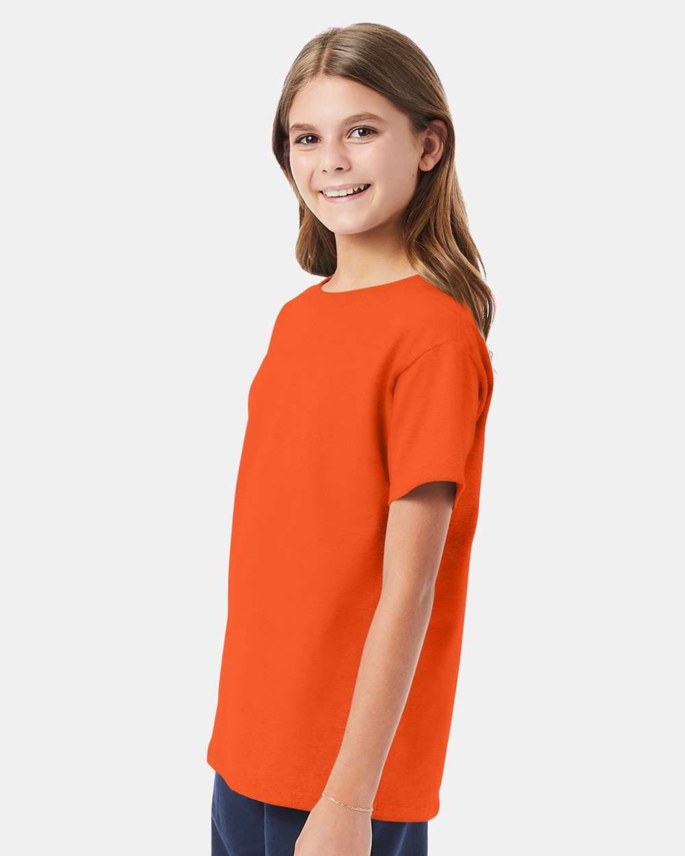 Youth Essential-T T-Shirt - OnModelSide - B31500662 - Orange