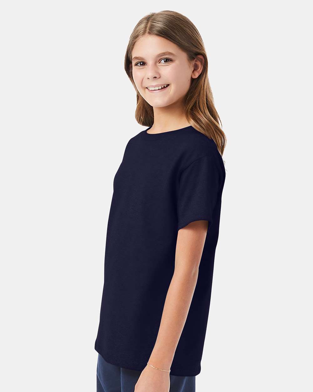 Youth Essential-T T-Shirt - OnModelSide - B31500692 - Athletic Navy
