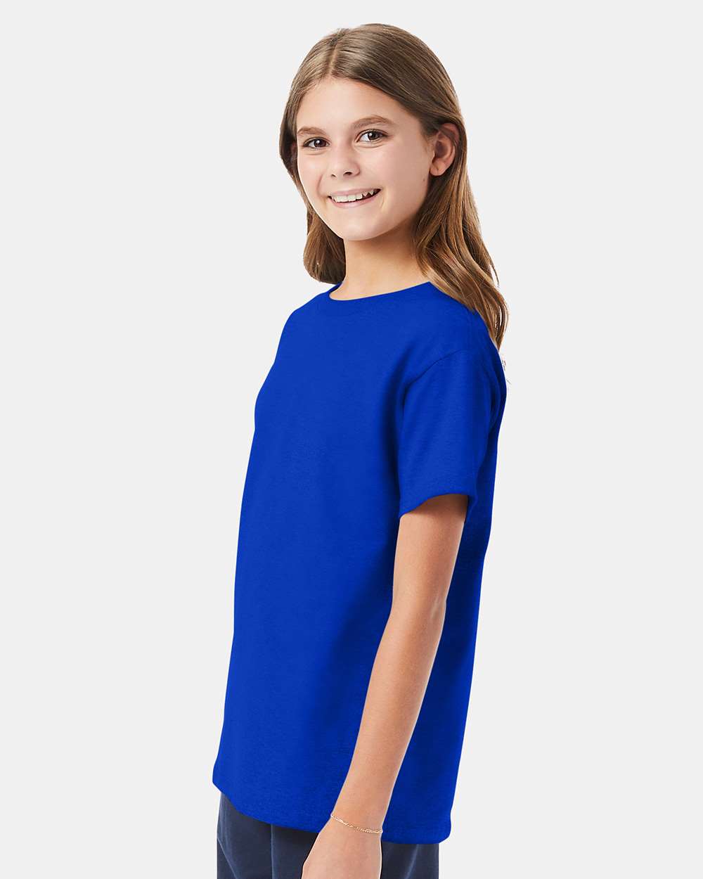 Youth Essential-T T-Shirt - OnModelSide - B31500752 - Athletic Royal