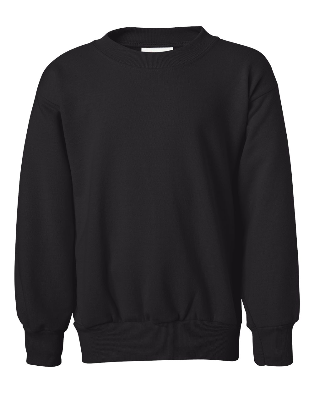 Youth Ecosmart® Crewneck Sweatshirt - Front - B33000502 - Black