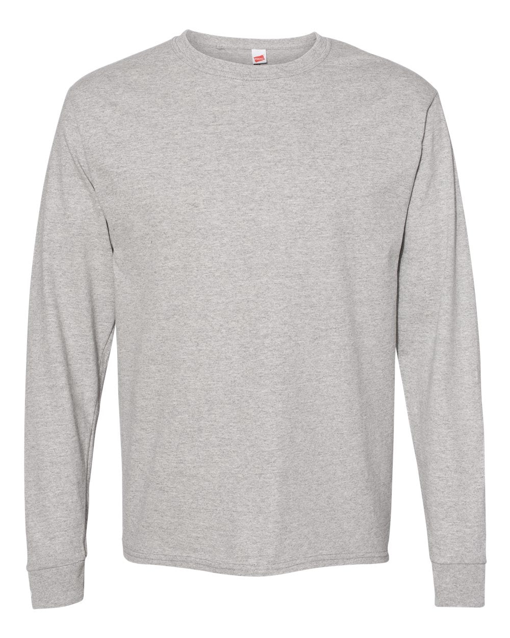 Essential-T Long Sleeve T-Shirt - Front - B04000093 - Oxford Grey