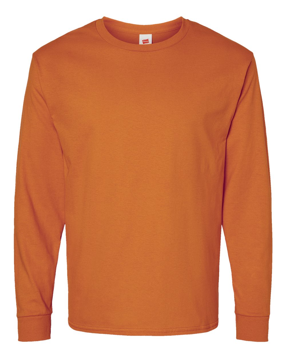 Essential-T Long Sleeve T-Shirt - Front - B04000323 - Texas Orange