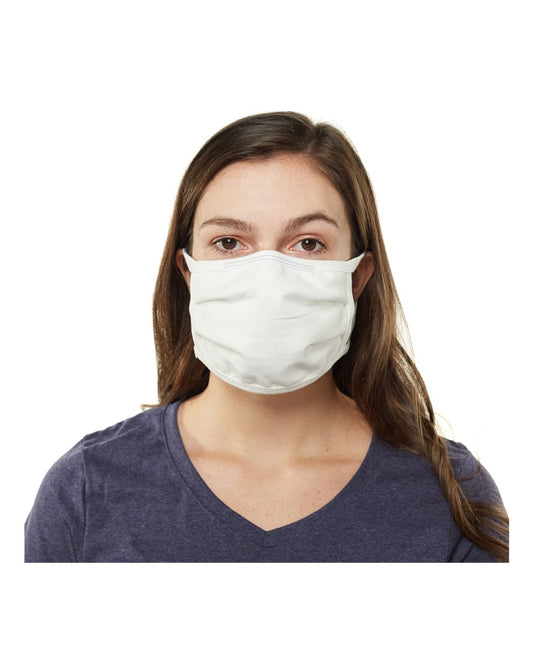 3-Ply Cotton Face Mask - Front - B00300000 - White