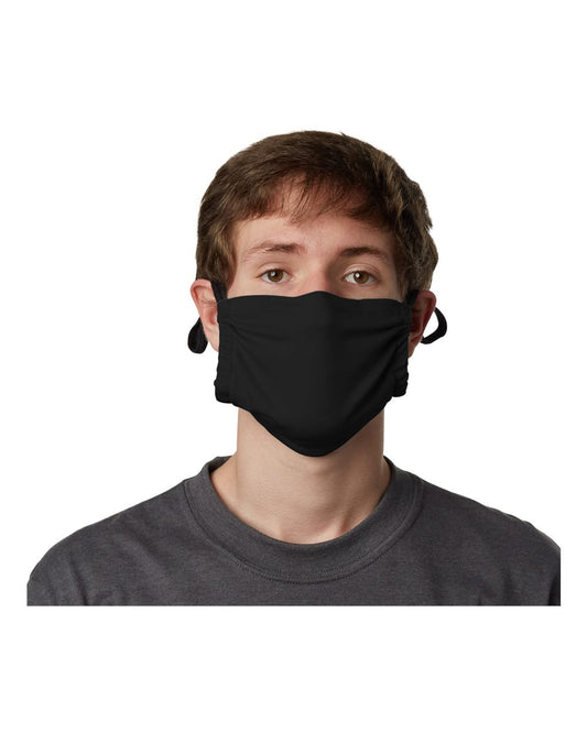2-Ply Polyester Pocket Face Mask - Front - B01900500 - Black