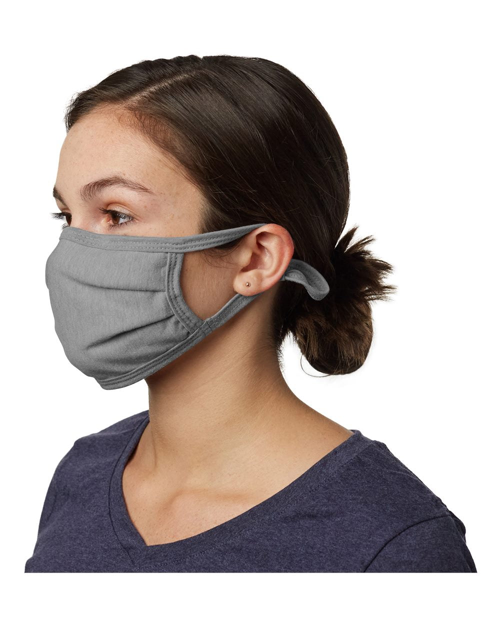 X-Temp™ 2-Ply Adjustable Face Mask - Side - B02000130 - Concrete Grey
