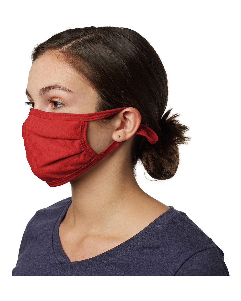 X-Temp™ 2-Ply Adjustable Face Mask - Side - B02000220 - Deep Red