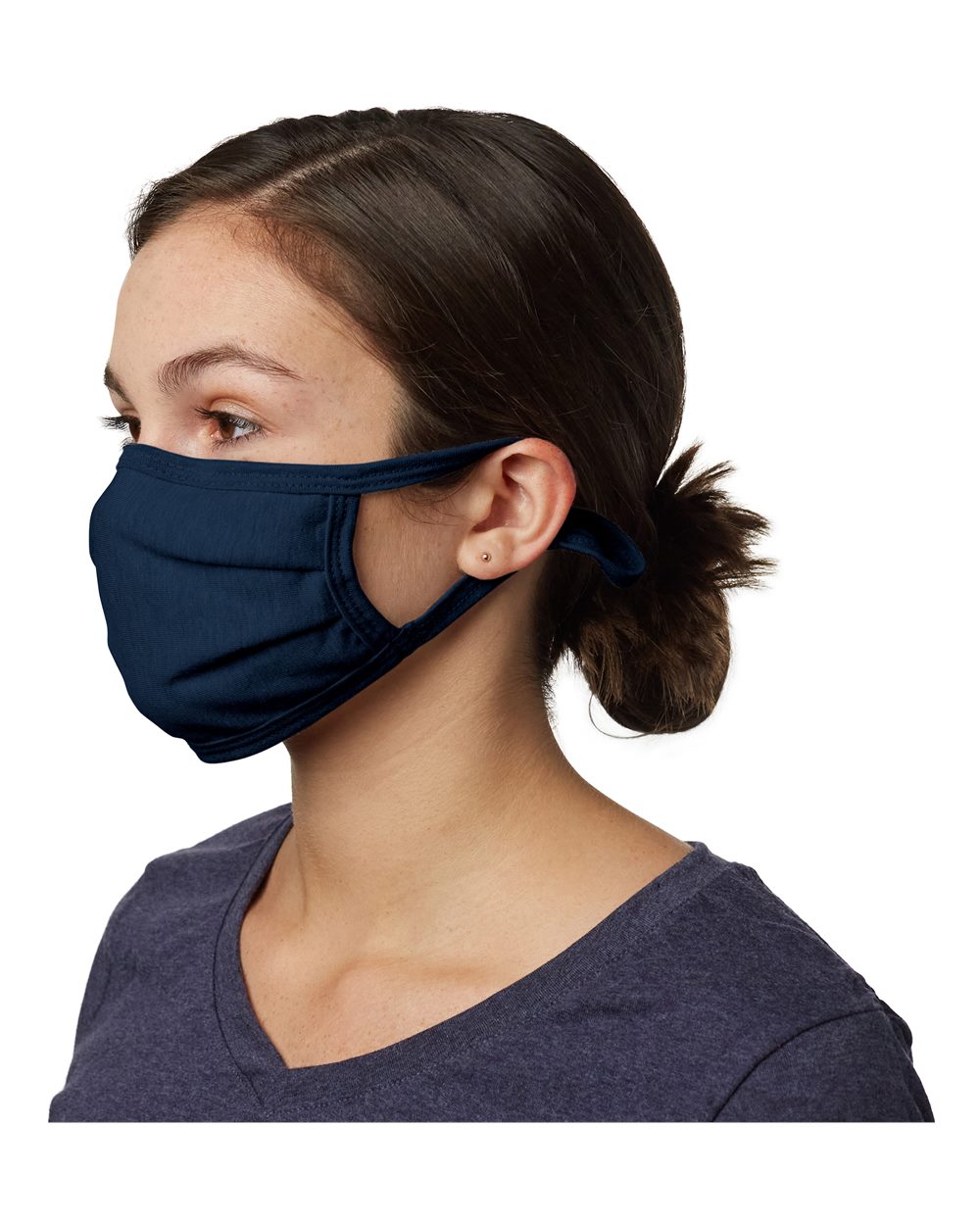 X-Temp™ 2-Ply Adjustable Face Mask - Side - B02000650 - Navy