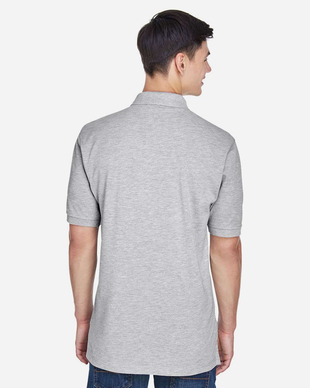 Men's Easy Blend™ Polo - OnModelBack - B203B9092 - Grey Heather