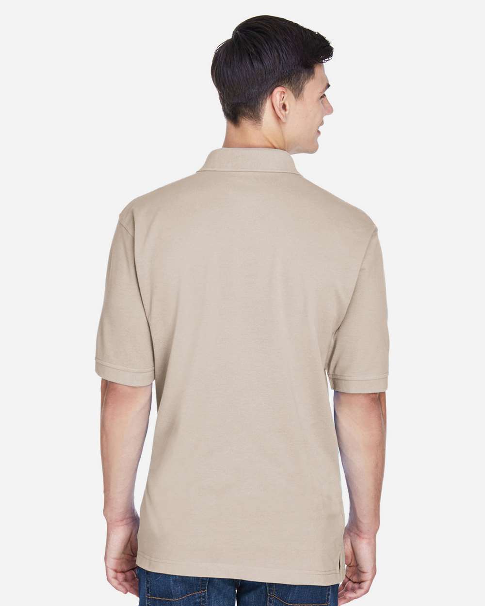 Men's Easy Blend™ Polo - OnModelBack - B203B9242 - Stone