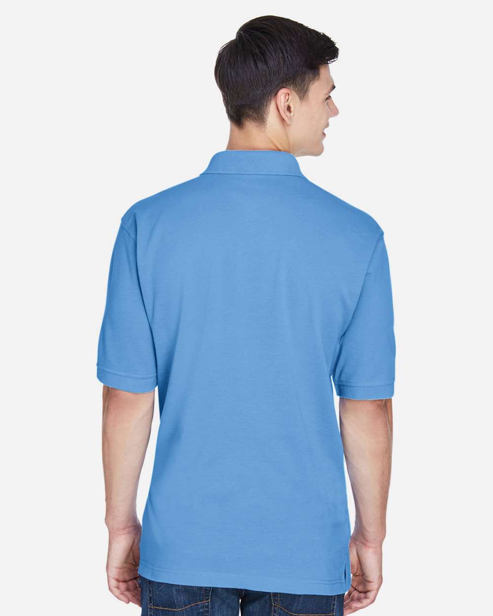 Men's Easy Blend™ Polo - OnModelBack - B203B9252 - Light College Blue