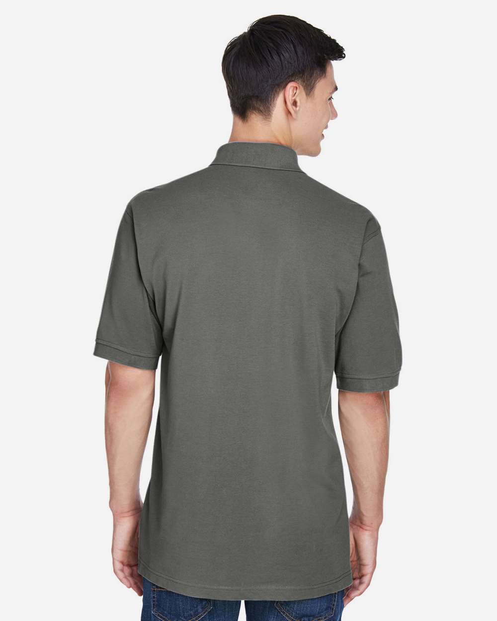 Men's Easy Blend™ Polo - OnModelBack - B203B9592 - Charcoal