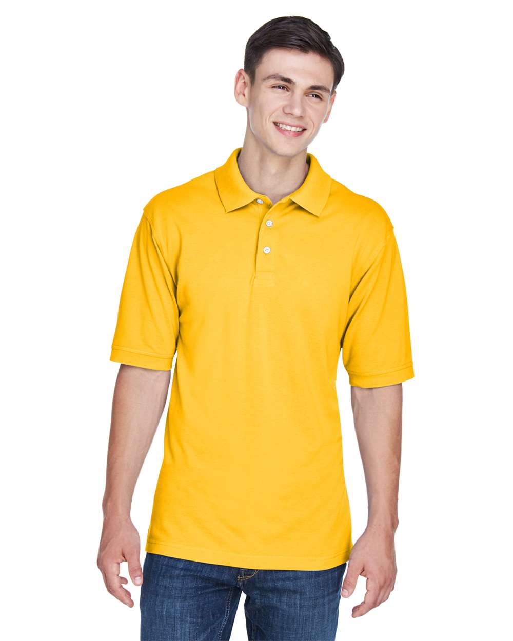 Men's Easy Blend™ Polo - OnModelFront - B203B9122 - Sunray Yellow