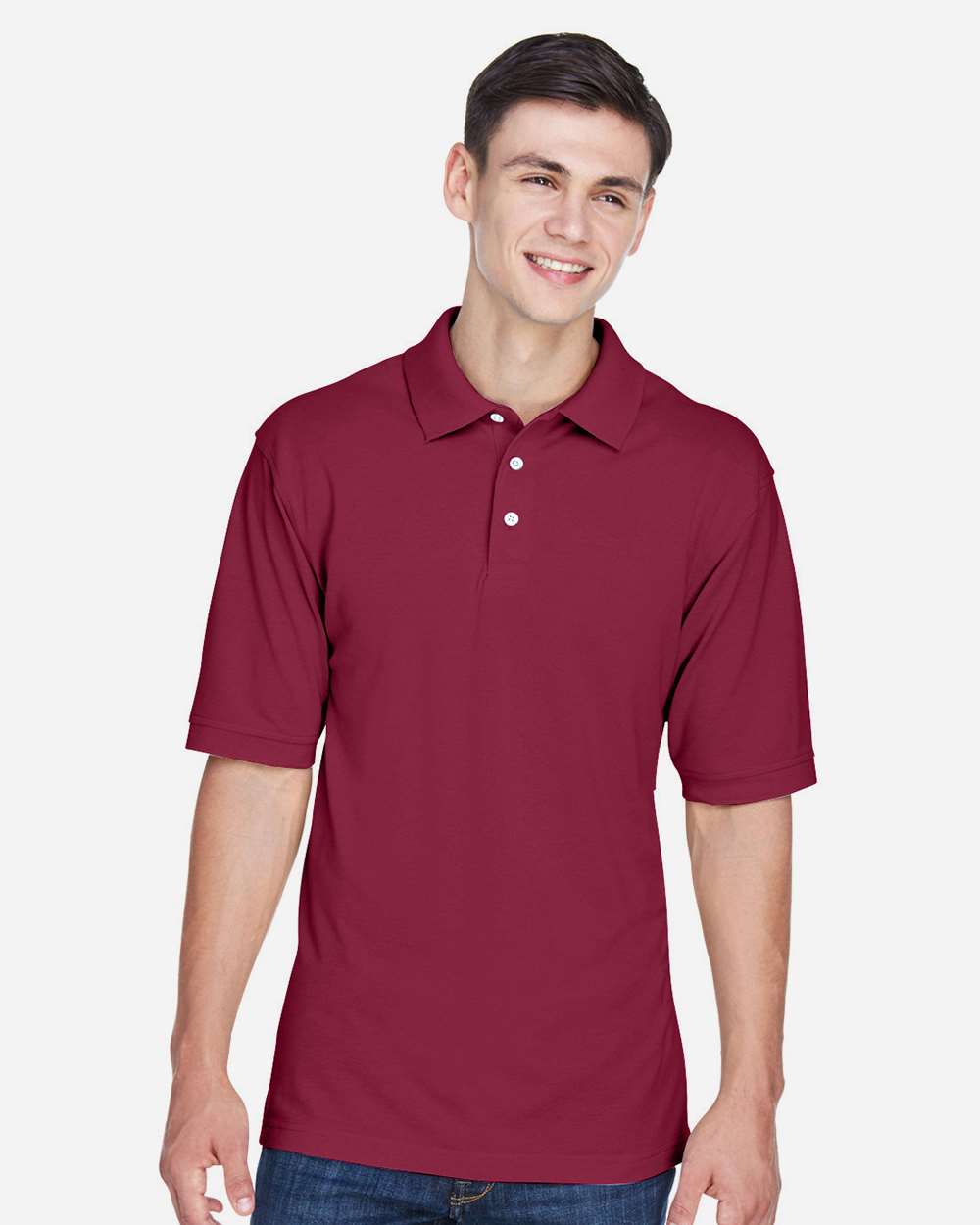 Men's Easy Blend™ Polo - OnModelFront - B203B9532 - Wine