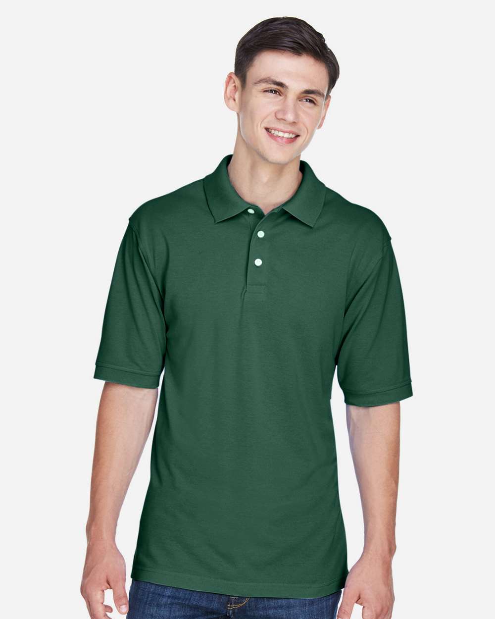 Men's Easy Blend™ Polo - OnModelFront - B203B9542 - Hunter