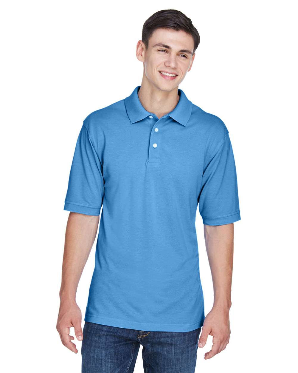 Men's Easy Blend™ Polo - OnModelFront - B203B9652 - Nautical Blue