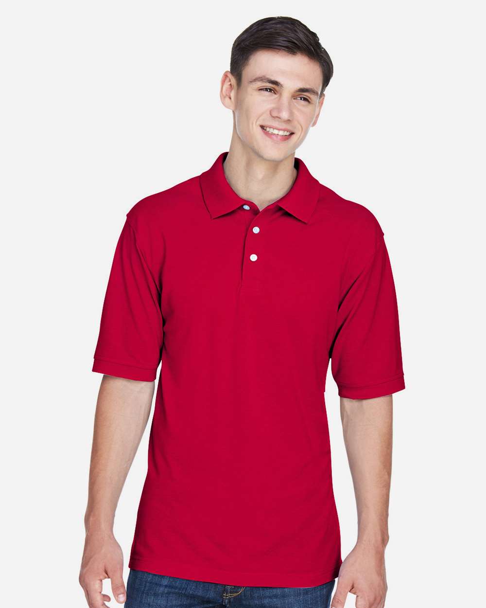 Men's Easy Blend™ Polo - OnModelFront - B203B9702 - Red